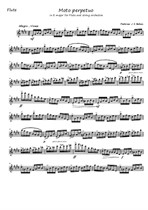 Moto perpetuo for flute and string orchestra – Flute part